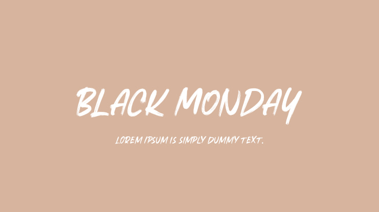 BLACK MONDAY Font