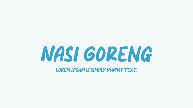 Nasi Goreng Font