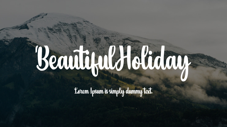 BeautifulHoliday Font