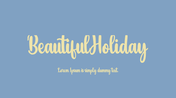 BeautifulHoliday Font