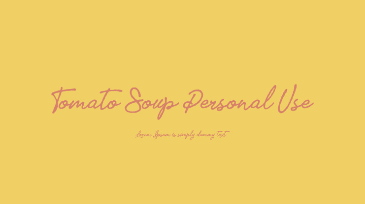 Tomato Soup Personal Use Font