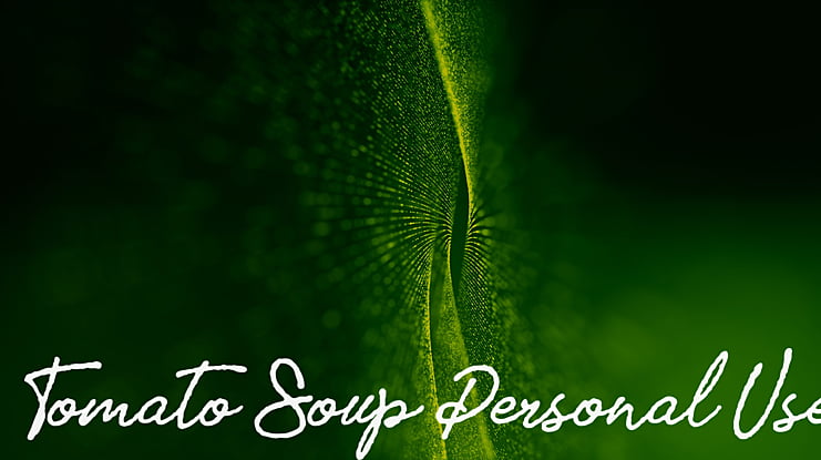 Tomato Soup Personal Use Font