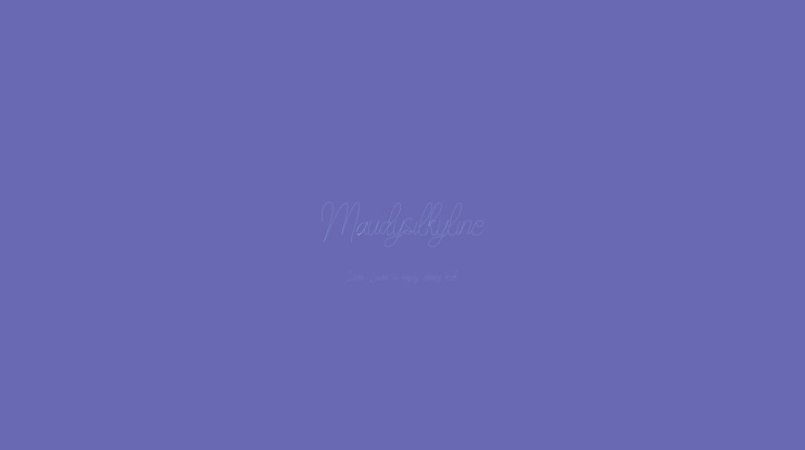 Maudy_silky_line Font