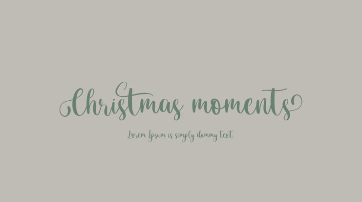 Christmas moments Font