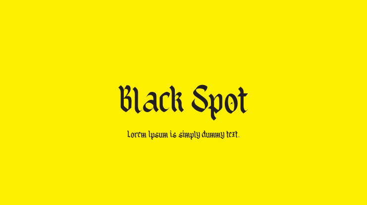 Black Spot Font