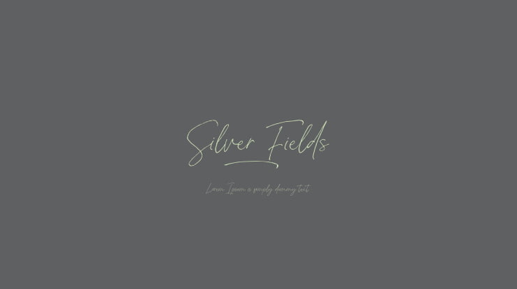 Silver Fields Font