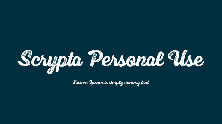 Scrypta Personal Use Font