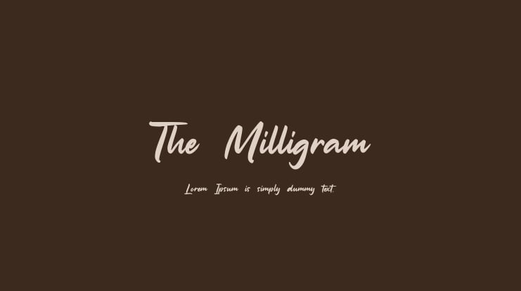 The Milligram Font