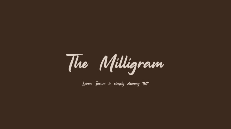 The Milligram Font
