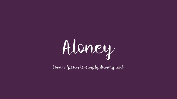 Atoney Font