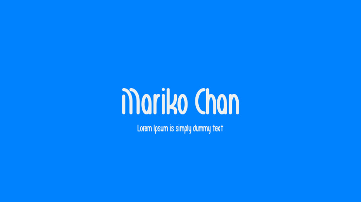 Mariko Chan Font Family