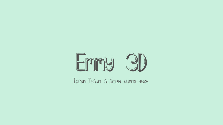 Emmy 3D Font