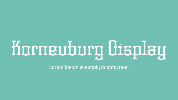 Korneuburg Display Font Family