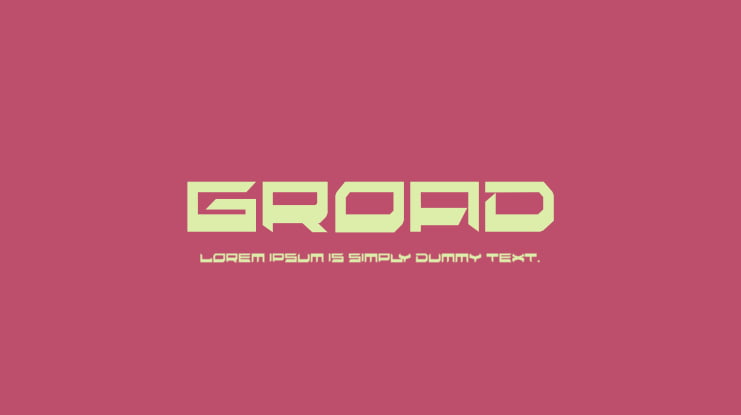 groad Font Family