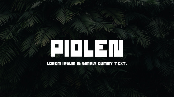 PIOLEN Font Family