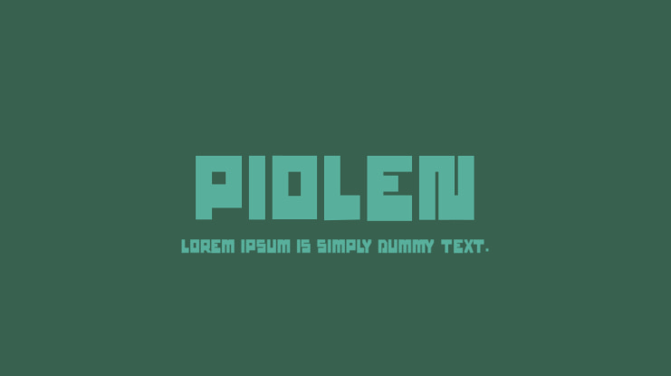 PIOLEN Font Family