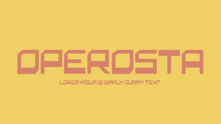 operosta Font Family