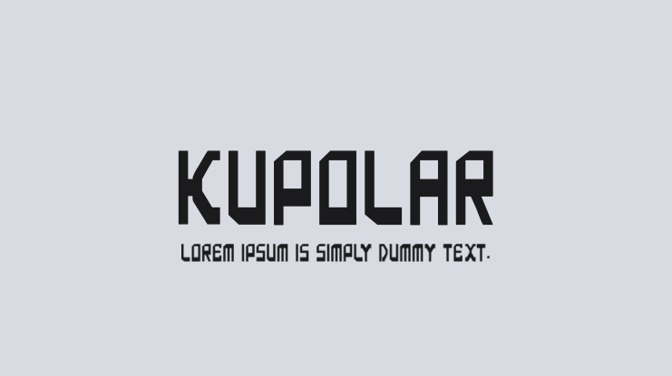 kupolar Font Family