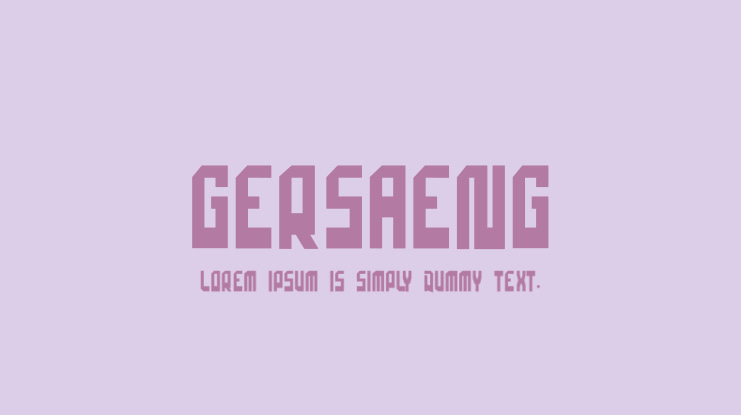 gersaeng Font Family