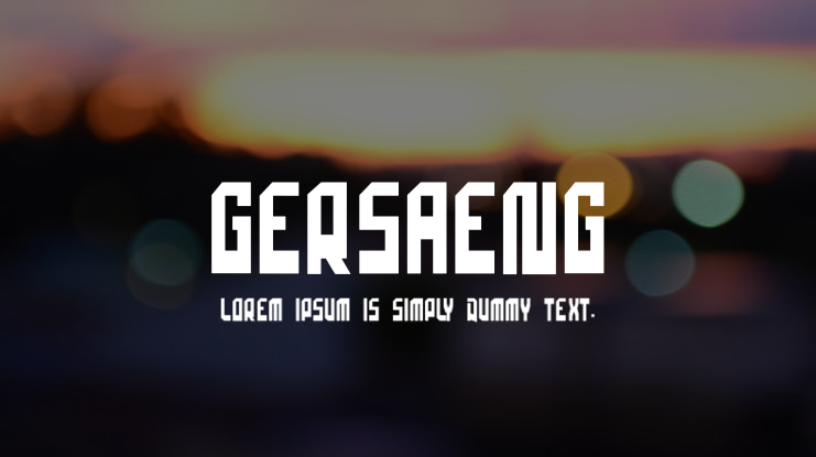 gersaeng Font Family
