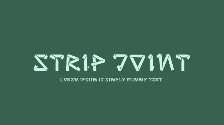 strip joint Font