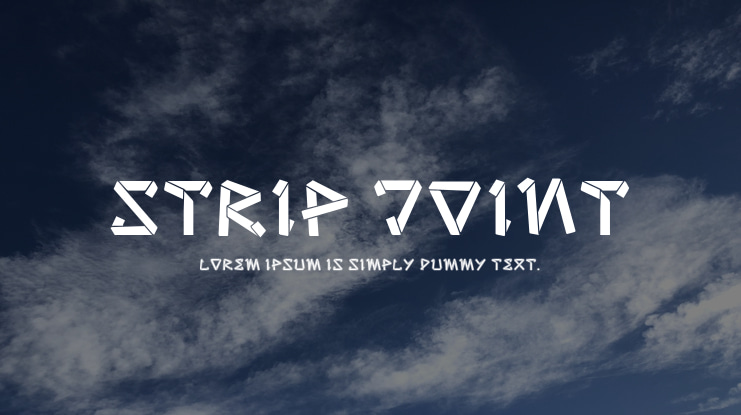 strip joint Font