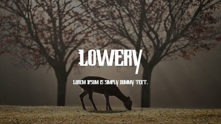 Lowery Font