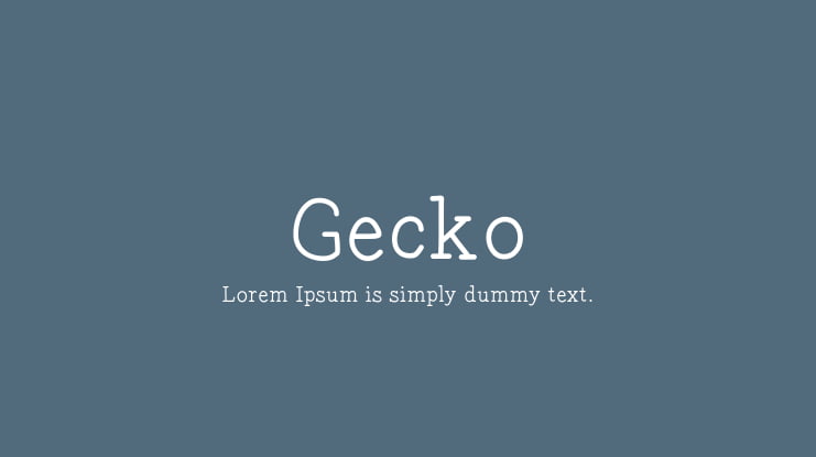 Gecko Font