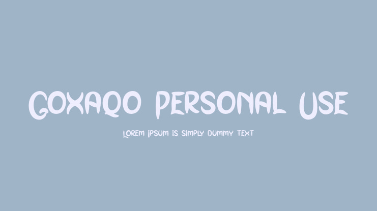 Goxaqo Personal Use Font