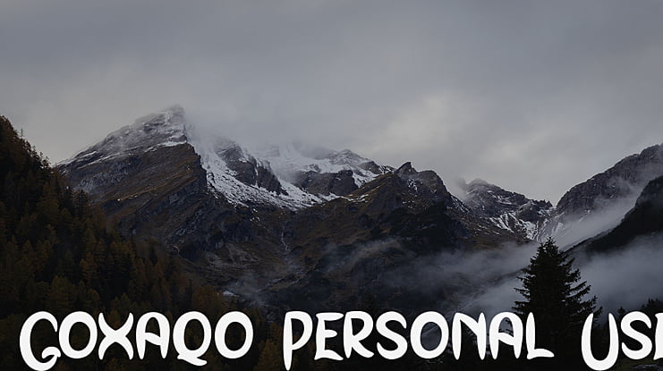 Goxaqo Personal Use Font