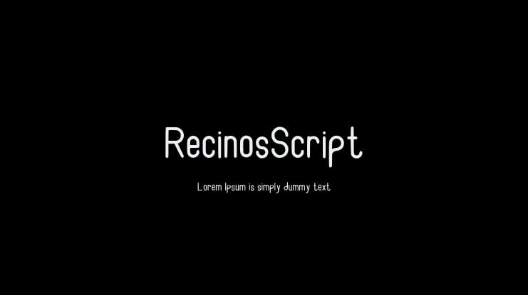 RecinosScript Font Family