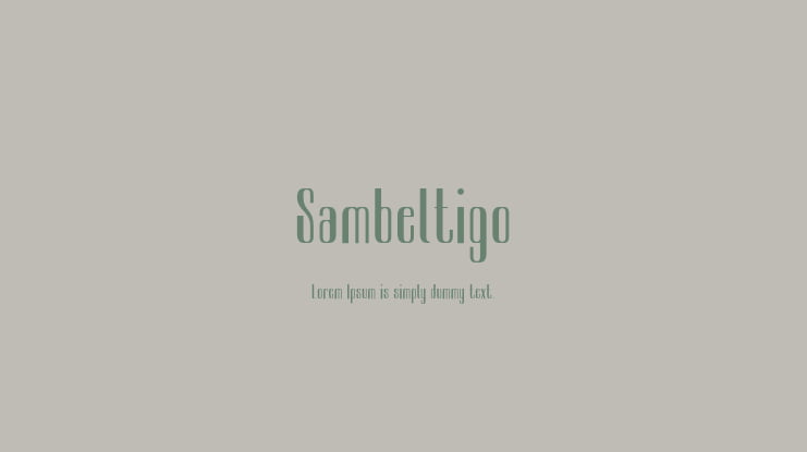 Sambeltigo Font