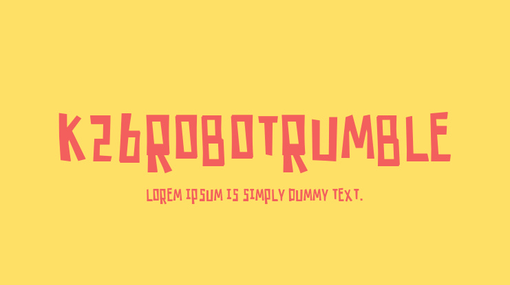 K26RobotRumble Font