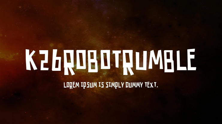 K26RobotRumble Font