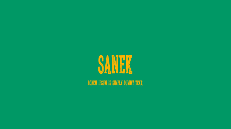 Sanek Font
