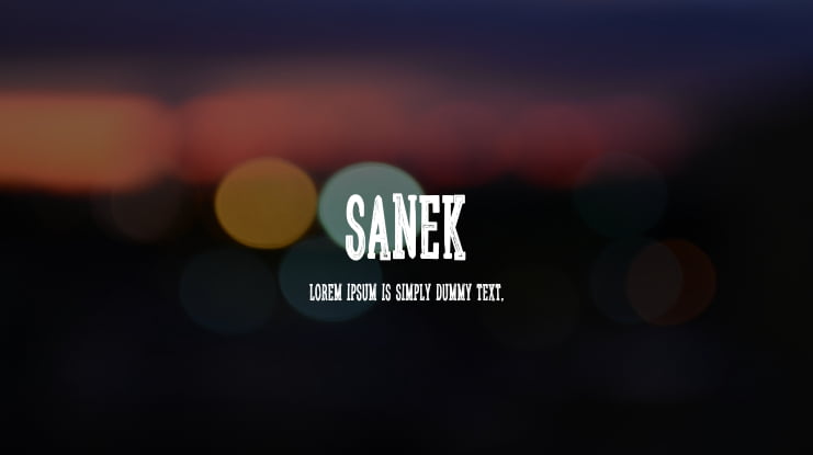 Sanek Font