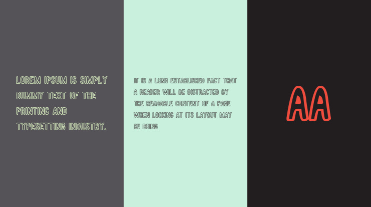 White wood Hollow Font