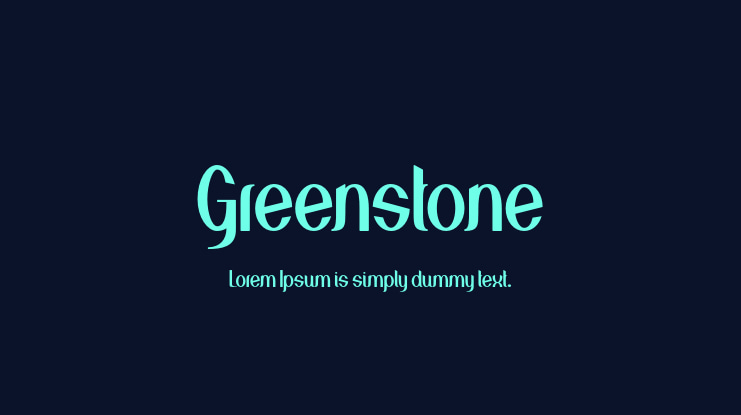Greenstone Font