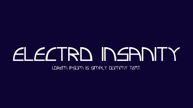Electro Insanity Font
