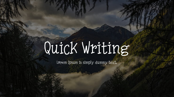 Quick Writing Font Family