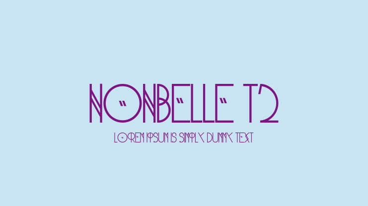 NonBelle T2 Font