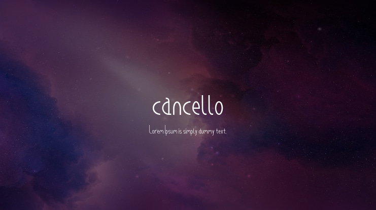 cancello Font
