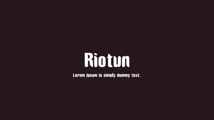 Riotun Font