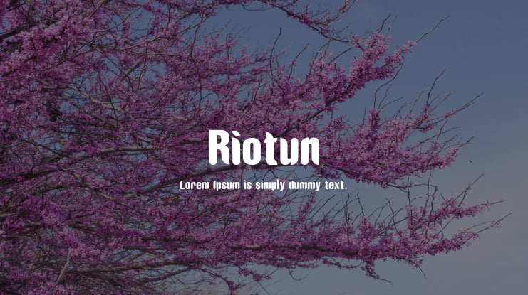 Riotun Font