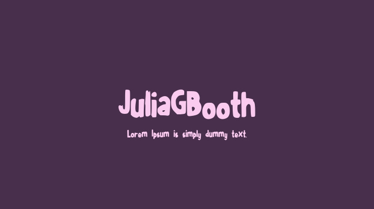 JuliaGBooth Font