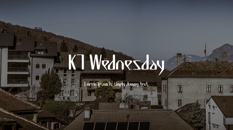 K7 Wednesday Font