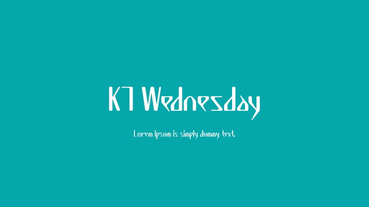 K7 Wednesday Font