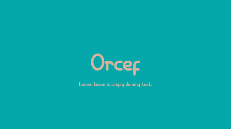 Orcef Font