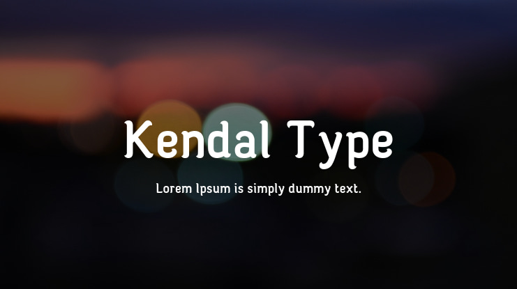Kendal Type Font