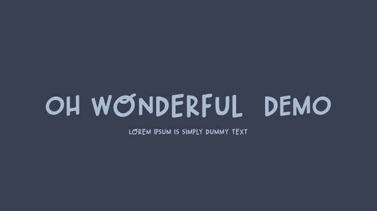 Oh Wonderful  DEMO Font Family